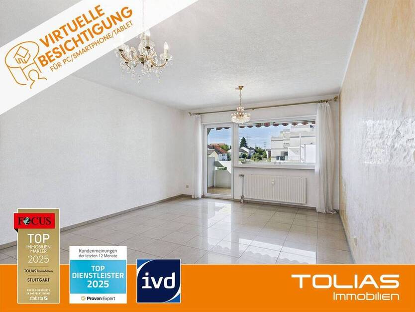 Helle DreiZimmerwohnung mit Balkon und Wohlfühlbad in Freiberg am Neckar!