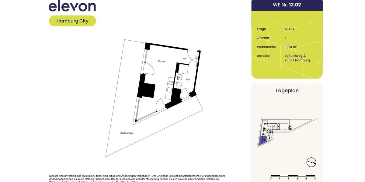 Einfamilienhaus Hamburg Hamburg-Mitte - 1 Zimmer, 32 m&sup2;, 1.053&euro; | Angebot:26127180