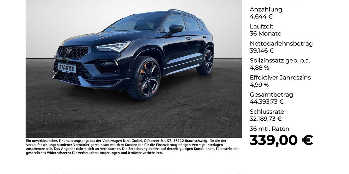 Cupra Ateca 17.200 km 42.460 € Vechta 49377