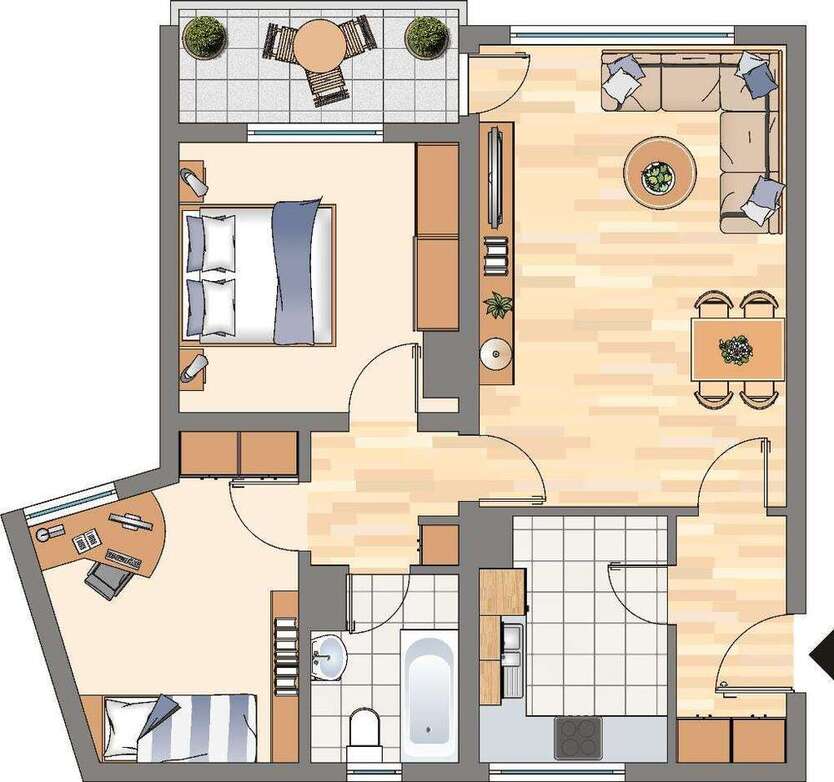 Wohnung zum Mieten in Dortmund 559 € 65 m²