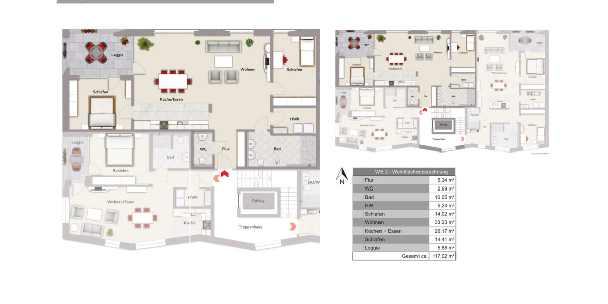 Etagenwohnung Rheda-Wiedenbrück Wiedenbrück - 2 Zimmer, 59 m&sup2;, 304.000&euro; | Angebot:24426614