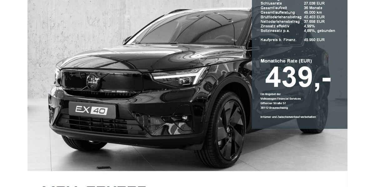 Volvo EX40 1.500 km 46.950 &euro; Düsseldorf 40549