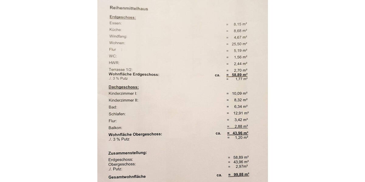 Reihenmittelhaus Öhringen - 4 Zimmer, 99 m&sup2;, 409.000&euro; | Angebot:26737046
