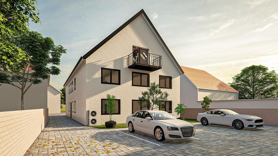 Gehobene 3-Zimmer-Wohnung, 1 OG, Balkon, KfW40-Neubau, Inkl. EBK 3 zimmer