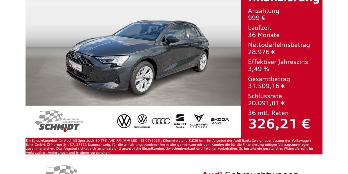 Audi A3 8.826 km 28.975 &euro; Bernsdorf 09337