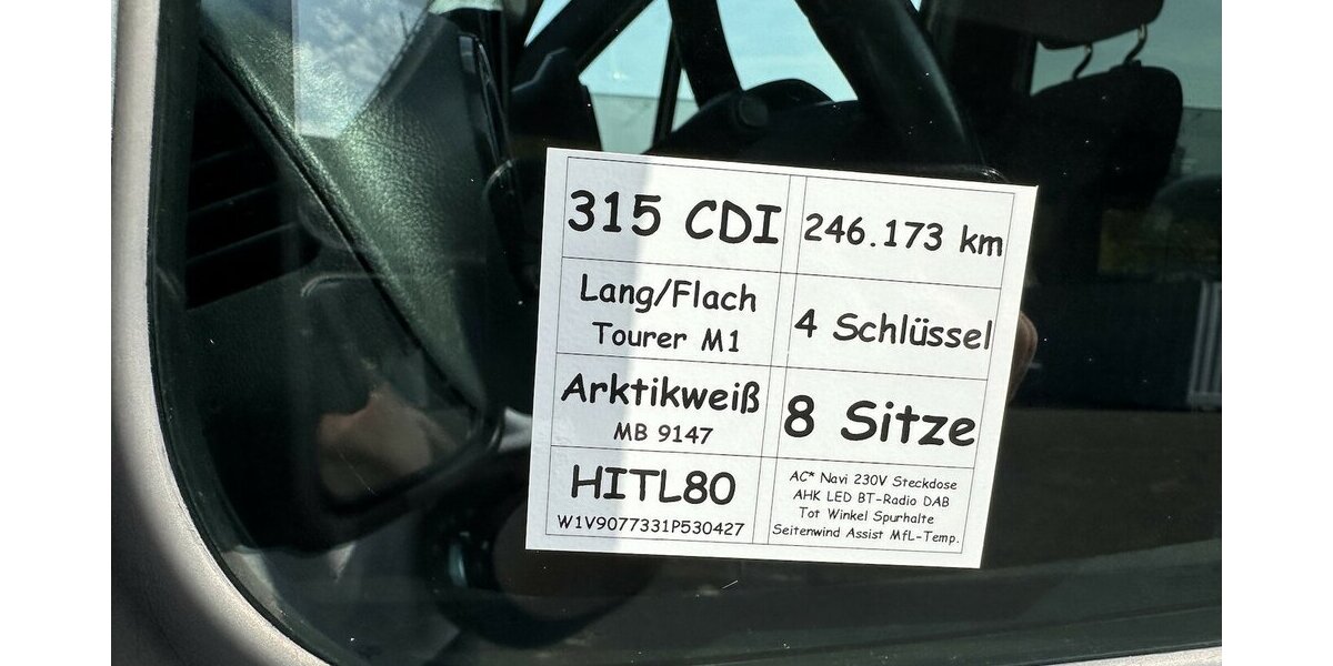 Mercedes-Benz Sprinter 315 CDI RWD L2 Tourer LED AHK mit FS 246.173 km 30.345 &euro; Mainz 55122