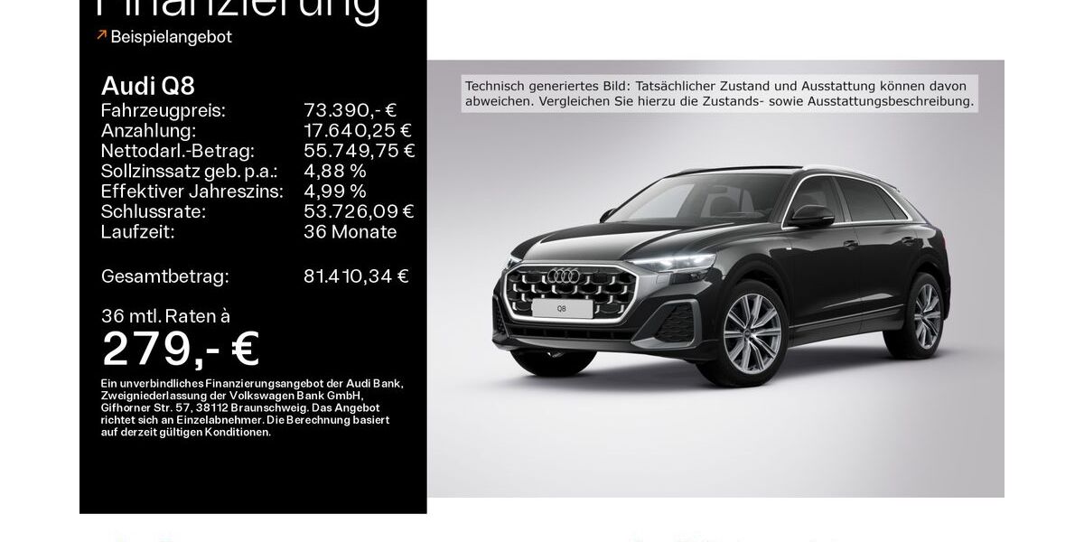 Audi Q8 26.871 km 73.390 € Hofheim 65719
