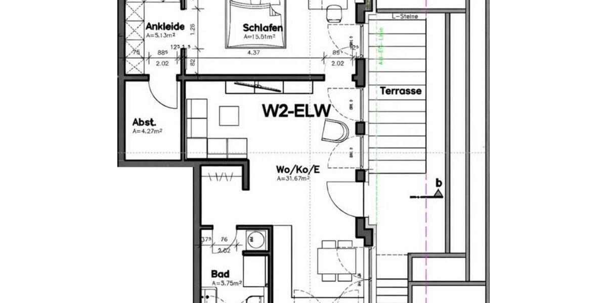 Etagenwohnung Bad Vilbel - 2 Zimmer, 68 m&sup2;, 1.440&euro; | Angebot:26325819