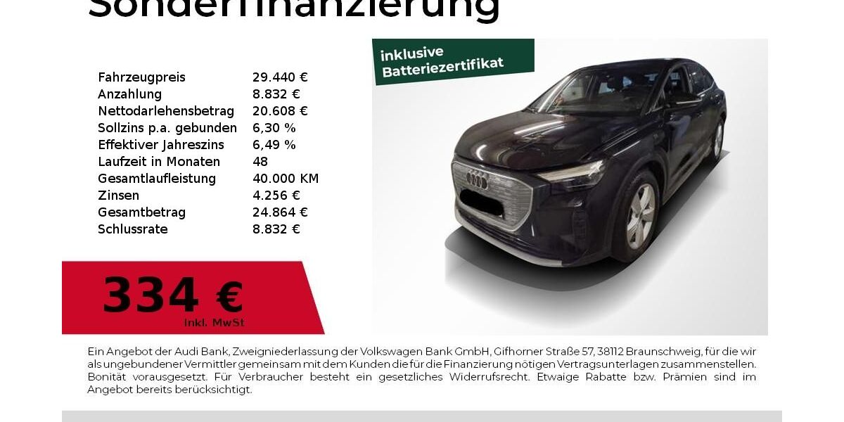 Audi Q4 e-tron 75.300 km 28.880 &euro; Höchstadt an der Aisch 91315