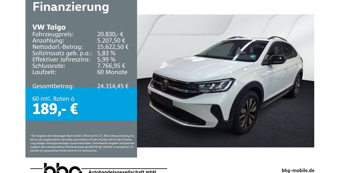 VW Taigo 24.236 km 20.830 &euro; Freiburg 79115