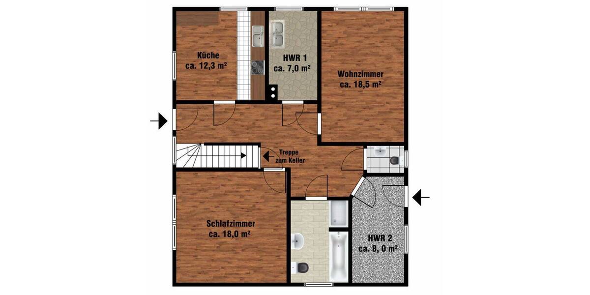 Einfamilienhaus Hude Vielstedt - 6 Zimmer, 145 m&sup2;, 1.280&euro; | Angebot:26657350
