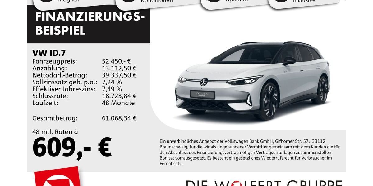 VW ID.7 10.100 km 52.450 &euro; Buergstadt 63927