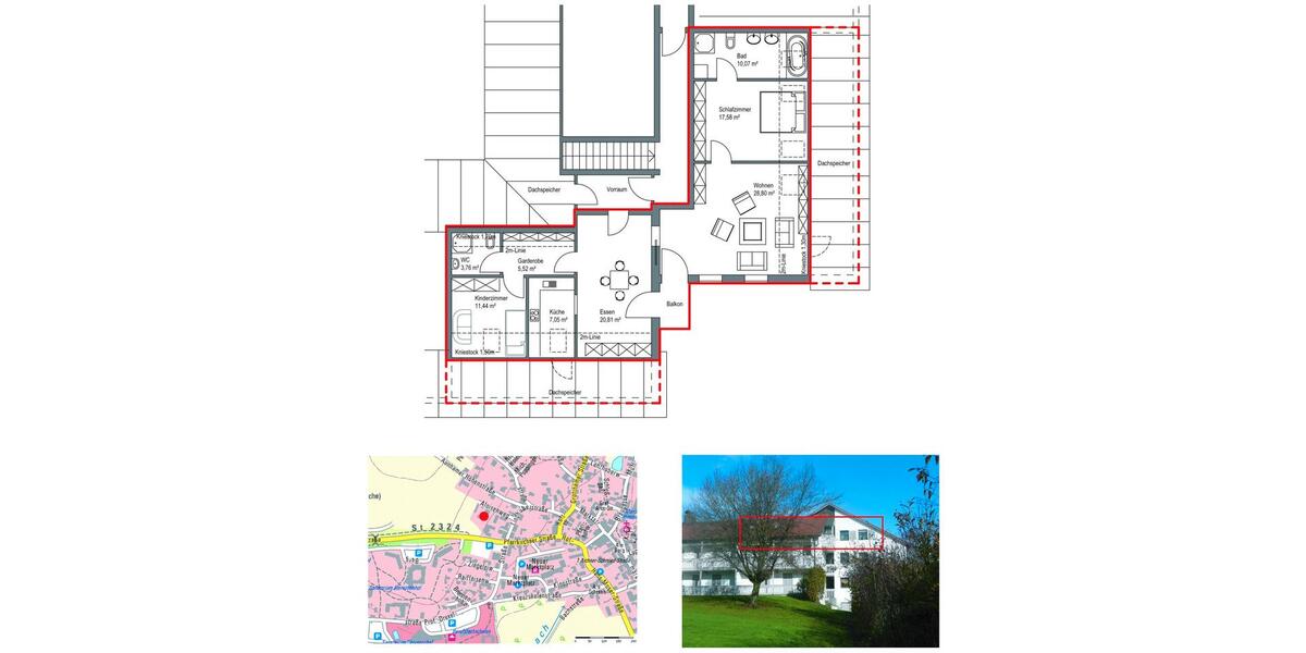 Etagenwohnung Bad Birnbach Asenham - 4 Zimmer, 94 m&sup2;, 249.000&euro; | Angebot:26729569