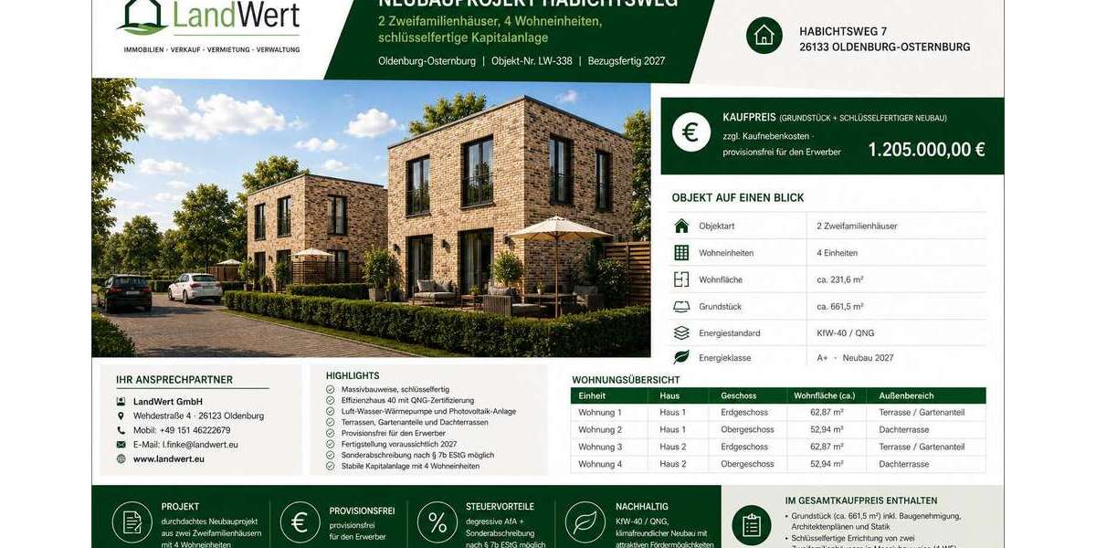 Grundstück Oldenburg Kreyenbrück - 1.205.000&euro; | Angebot:26940456