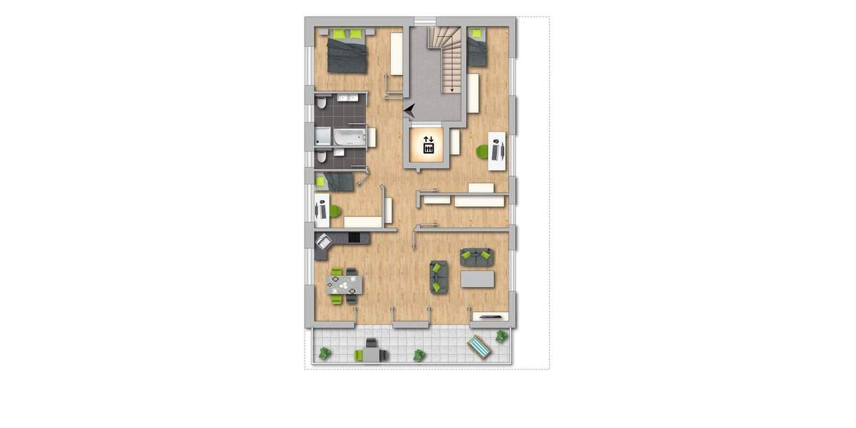 Etagenwohnung Scheeßel - 4 Zimmer, 113 m&sup2;, 490.350&euro; | Angebot:25799644