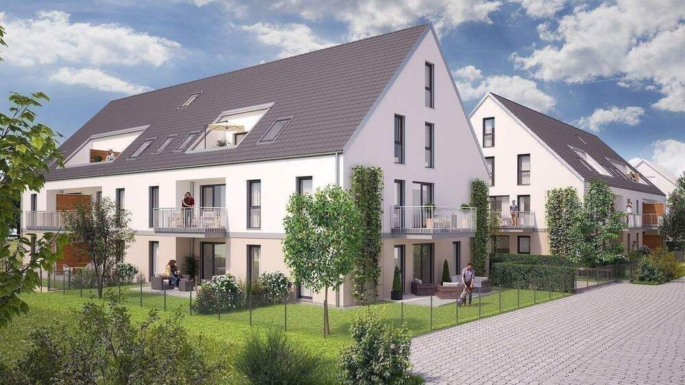 Terrassenwohnung Nürnberg Kornburg - 3 Zimmer, 91 m&sup2;, 492.372&euro; | Angebot:26345720