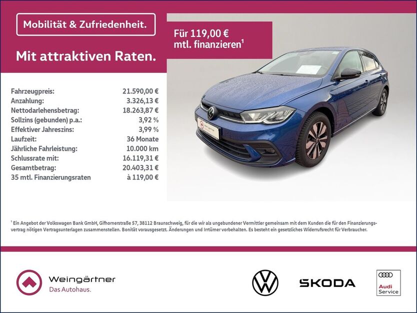 VW Polo 14.400 km 21.590 € Miesbach 83714