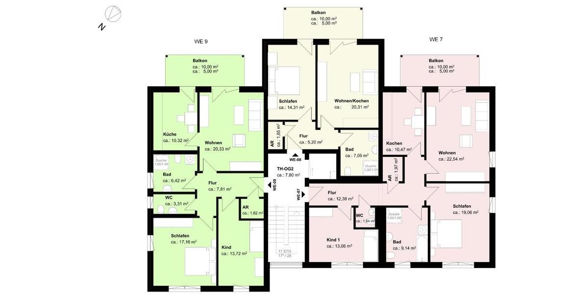Etagenwohnung Erkner - 3 Zimmer, 86 m&sup2;, 1.300&euro; | Angebot:24979374
