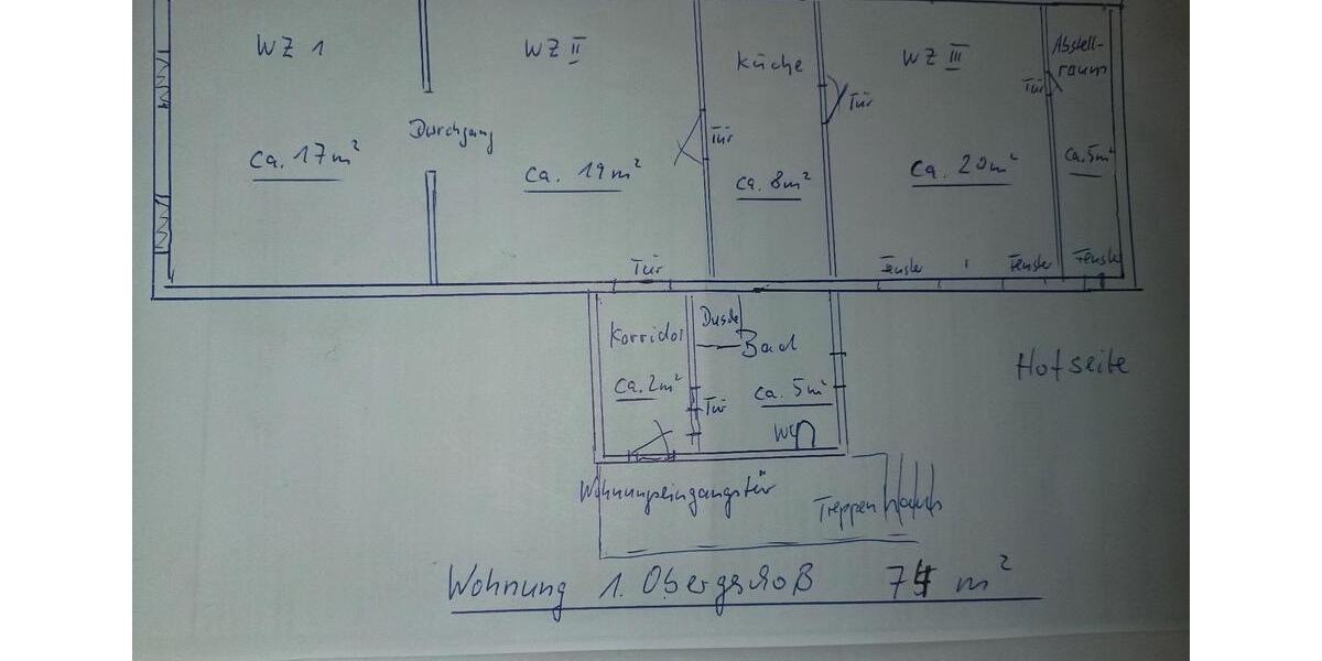 Etagenwohnung Güstrow - 3 Zimmer, 74 m&sup2;, 575&euro; | Angebot:26383757