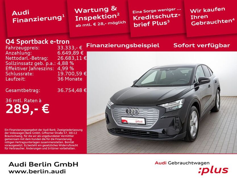 Audi Q4 e-tron 77.200 km 33.333 € Berlin 12489