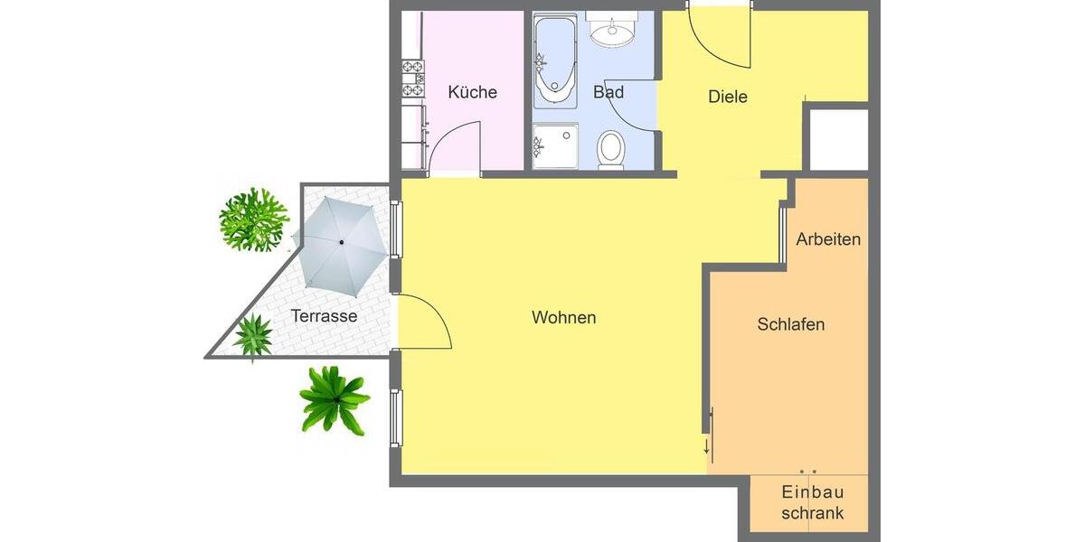 Terrassenwohnung Kelheim - 2 Zimmer, 72 m&sup2;, 790&euro; | Angebot:26286493