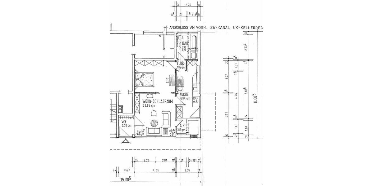 Etagenwohnung Bremen Aumund-Hammersbeck - 2 Zimmer, 56 m&sup2;, 395&euro; | Angebot:26219635