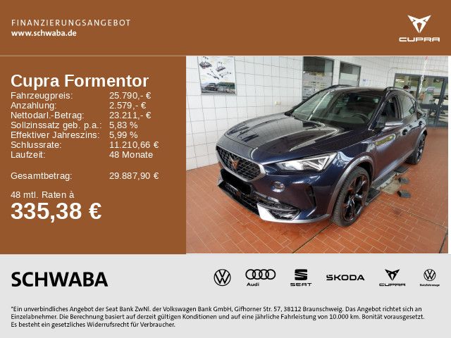 Cupra Formentor 69.400 km 25.790 € Gersthofen 86368