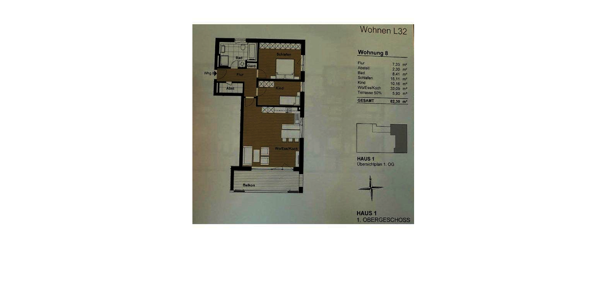 Etagenwohnung Taufkirchen (Vils) - 3 Zimmer, 82 m&sup2;, 1.100&euro; | Angebot:26373960