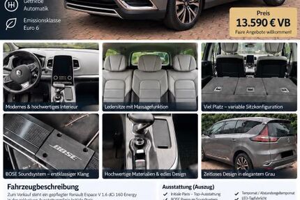 Renault Espace 87.500 km 13.590 &euro; Winsen 29308