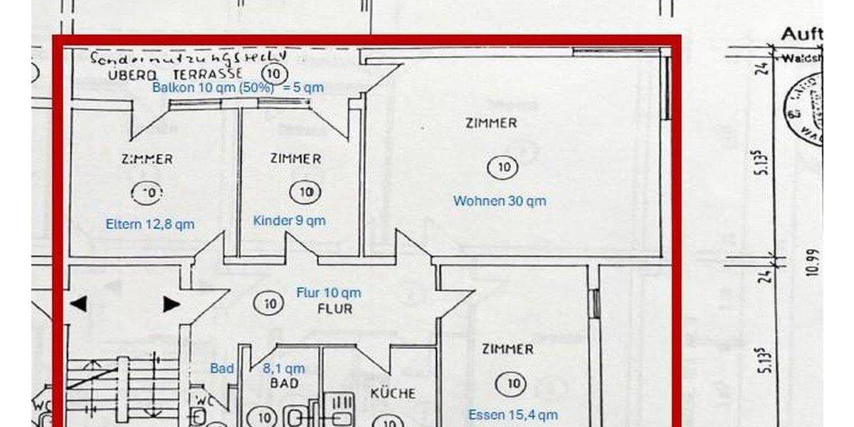Etagenwohnung Wehr-Öflingen Öflingen - 4 Zimmer, 97 m&sup2;, 375.000&euro; | Angebot:26805518