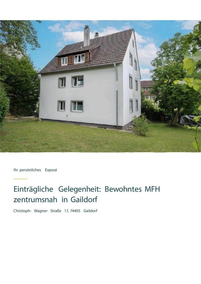 Gepflegtes Mehrfammielenhaus mit drei Wohneinheiten in Gaildorf