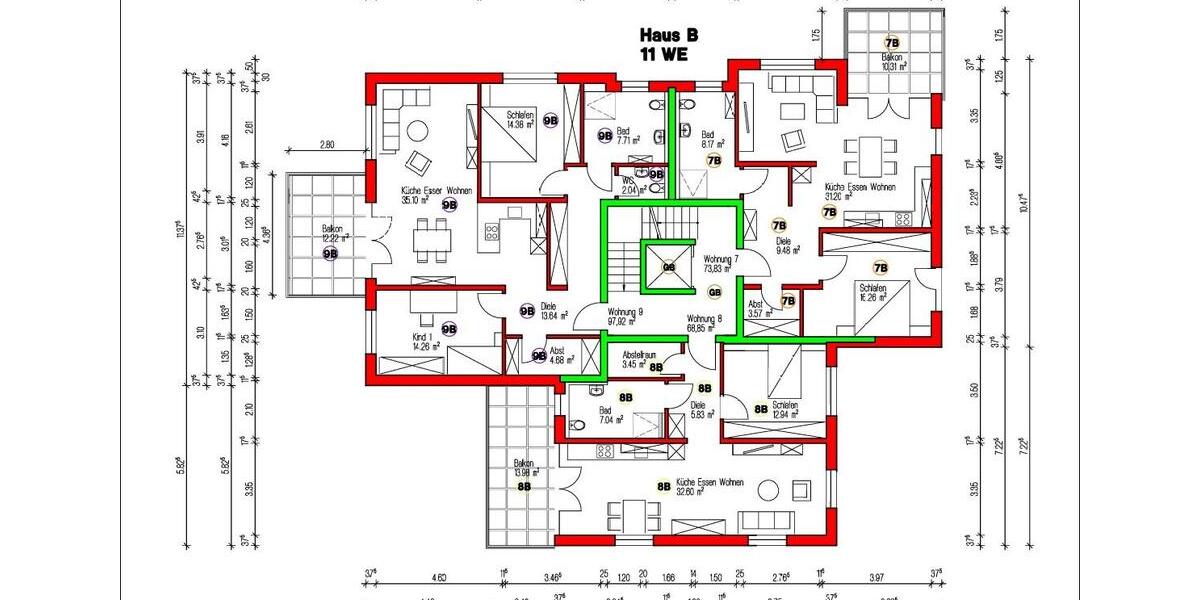 Etagenwohnung Gernsbach - 3 Zimmer, 98 m&sup2;, 1.569&euro; | Angebot:26300223