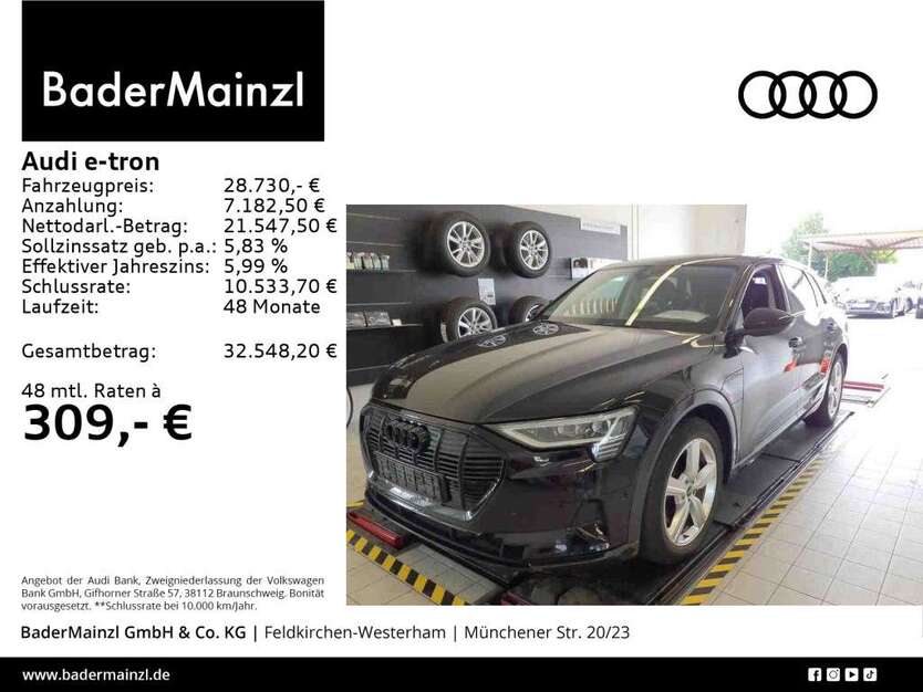 Audi e-tron 47.800 km 28.730 € Feldkirchen - Westerham 83620