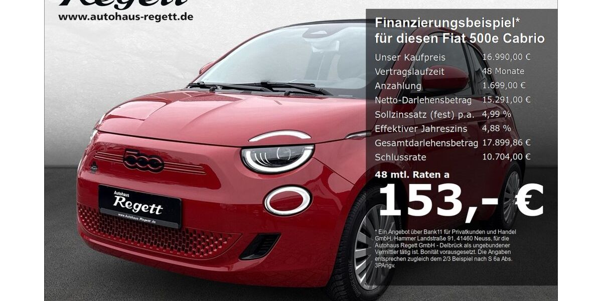 Fiat 500e 15.363 km 16.990 &euro; Delbrück-Westenholz 33129
