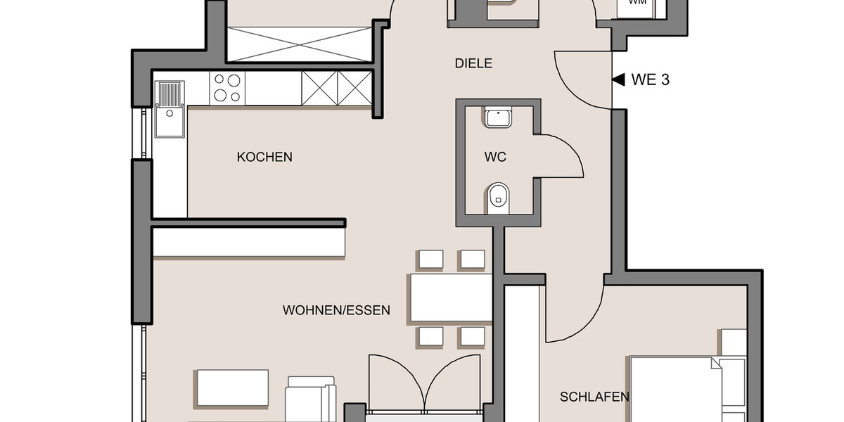 Etagenwohnung Hördt - 3 Zimmer, 82 m&sup2;, 384.500&euro; | Angebot:25669627