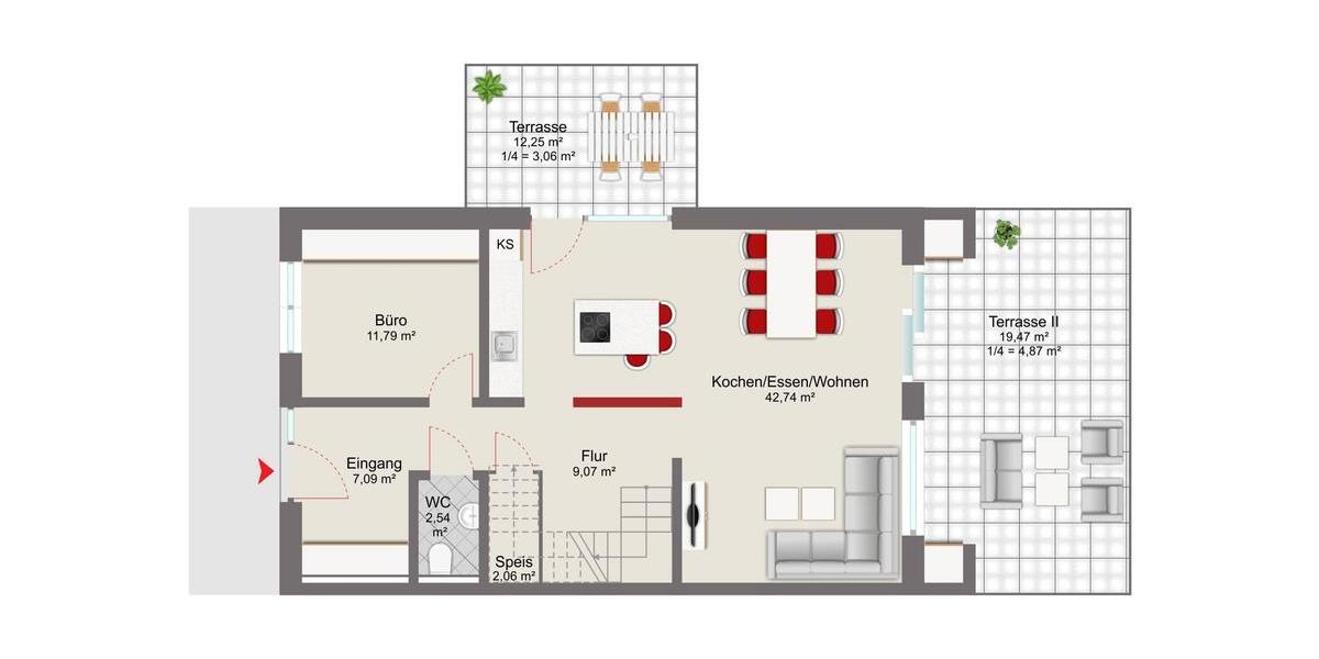 Doppelhaushälfte Aystetten - 5 Zimmer, 155 m&sup2;, 2.844&euro; | Angebot:23570199