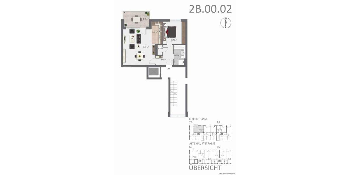 Etagenwohnung Essen Burgaltendorf - 2 Zimmer, 66 m&sup2;, 745&euro; | Angebot:25708890