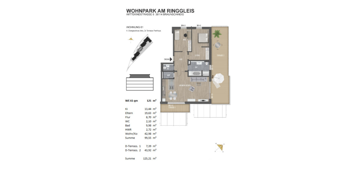 Einfamilienhaus Braunschweig Lehndorf-Watenbüttel - 3 Zimmer, 125 m&sup2;, 1.580&euro; | Angebot:25982074