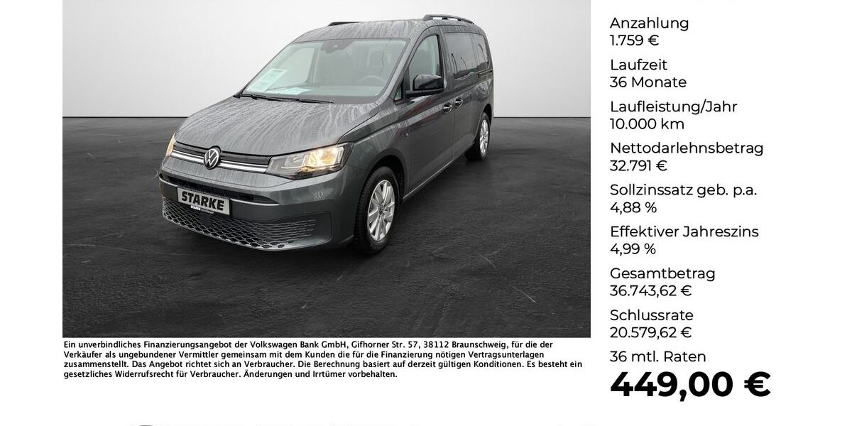 VW Caddy Maxi 7.500 km 32.450 &euro; Vechta 49377