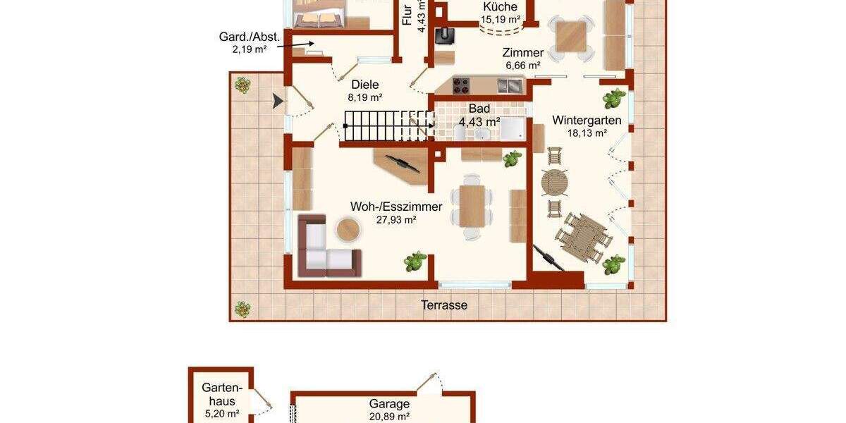 Doppelhaushälfte Kirchlinteln - 6 Zimmer, 170 m&sup2;, 299.000&euro; | Angebot:25688801