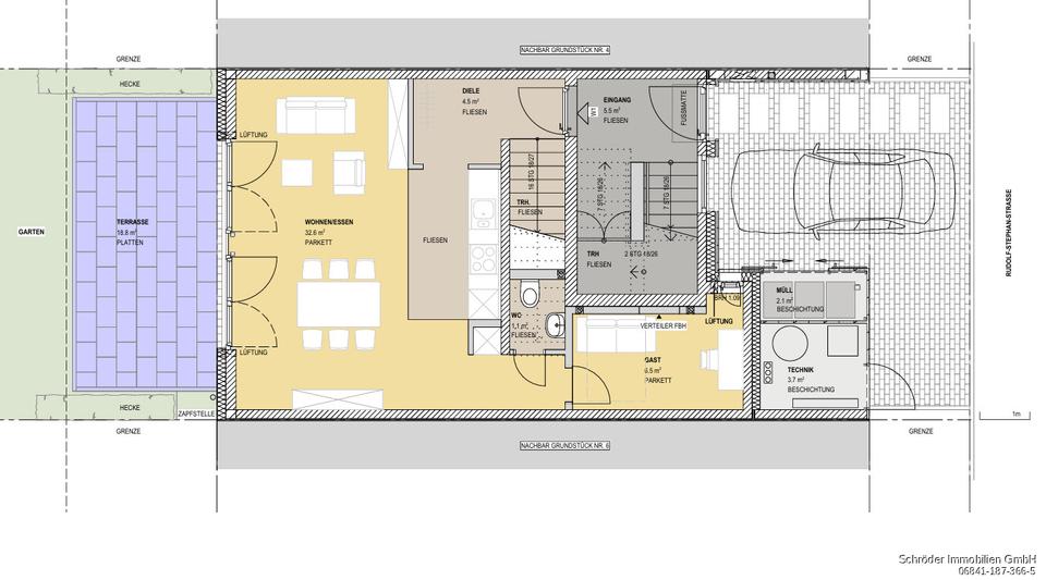 Maisonettenwohnung Saarbrücken Neue Bremm - 4 Zimmer, 95 m&sup2;, 1.045&euro; | Angebot:24780730