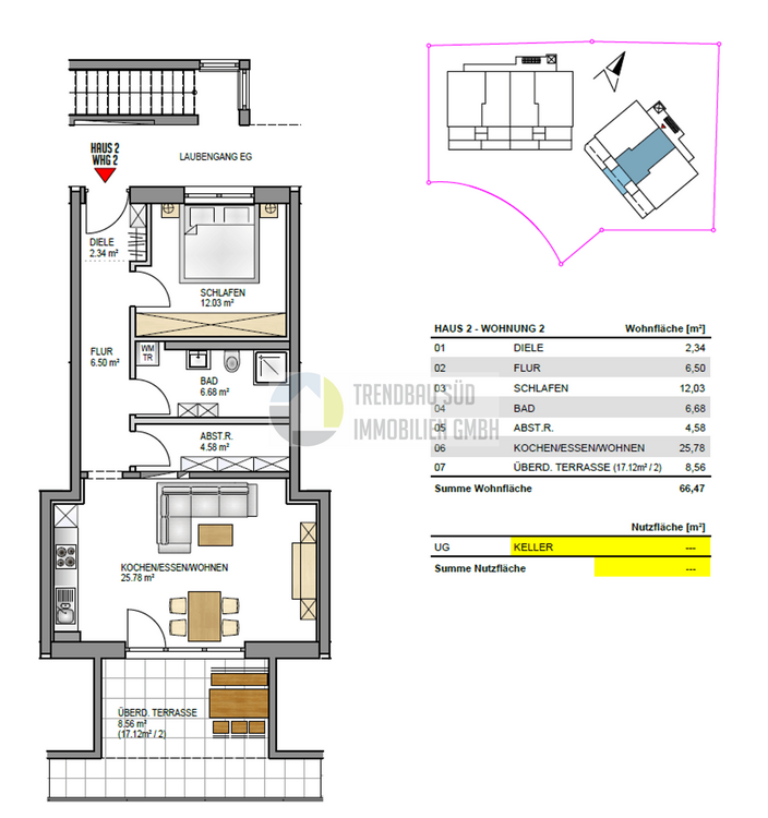 Wohnung zum Kaufen in Mietingen 326.000 € 66.47 m²