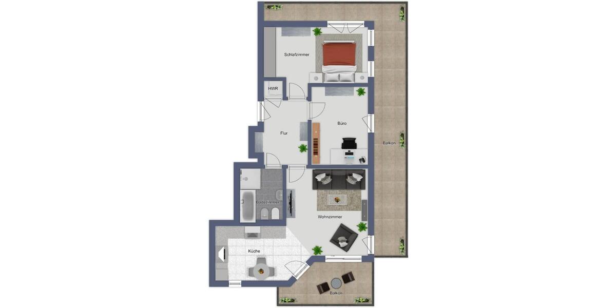 Hochwertig ausgestattete Penthouse-Wohnung in ruhiger Lage von Wardenburg 3 zimmer