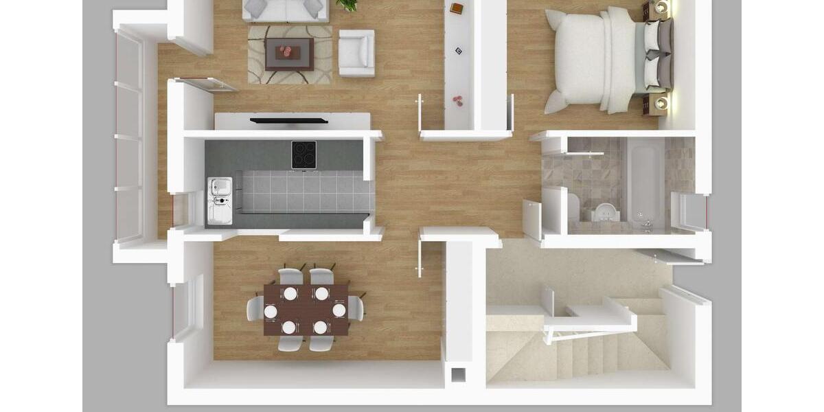 Etagenwohnung Ebersdorf bei Coburg - 3 Zimmer, 69 m&sup2;, 570&euro; | Angebot:26652289