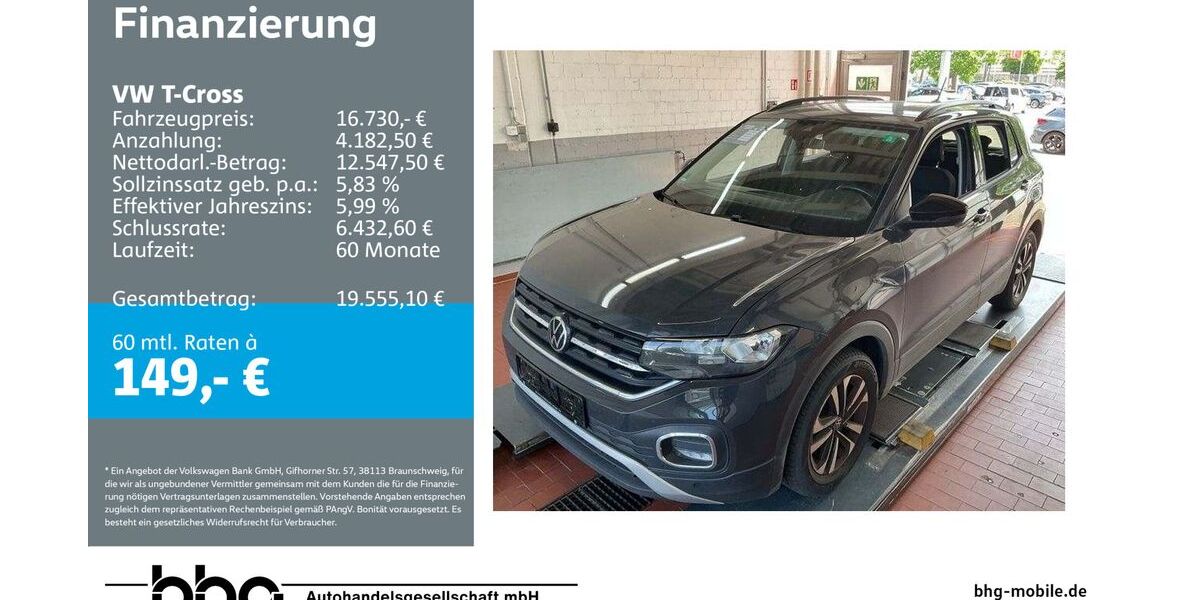 VW T-Cross 49.307 km 16.730 &euro; Freiburg 79115