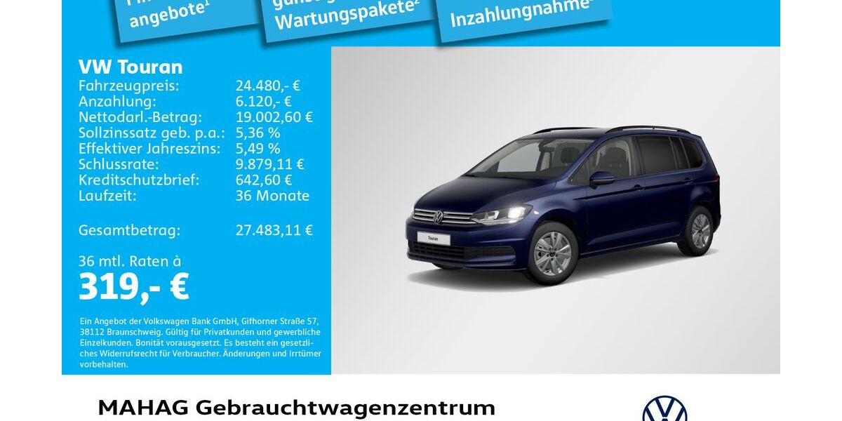 VW Touran 78.075 km 24.480 &euro; München 80935
