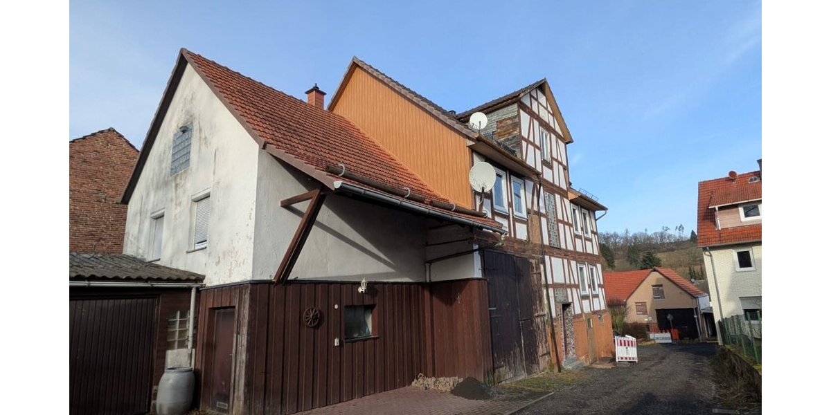 Hessich Lichtenau-OT, 1-2 Fam.Hs. + Scheune - Einfamilienhaus Hessisch Lichtenau Quentel | Angebot:24416348
