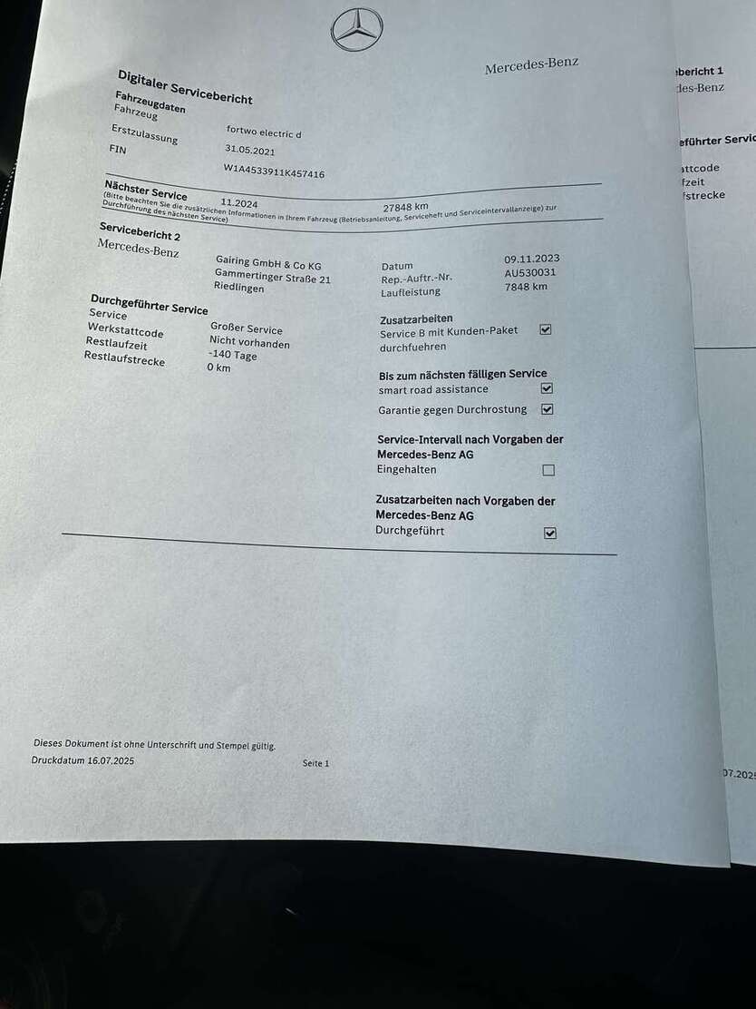 Smart forTwo 10.720 km 9.299 € Weil im Schönbuch/Böblingen 71093