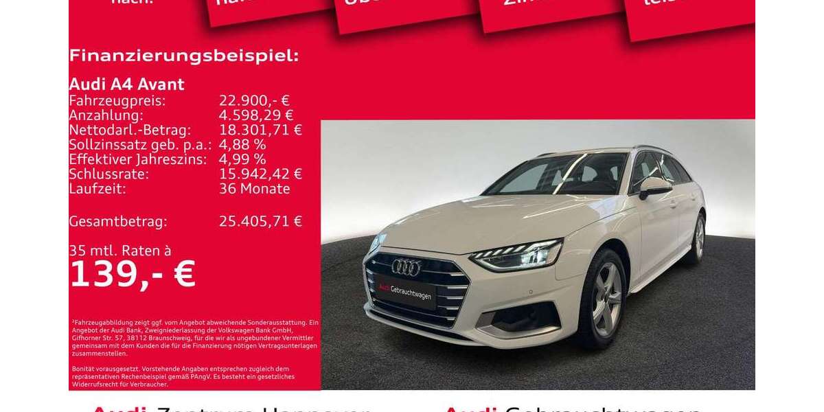 Audi A4 81.258 km 22.900 € Hannover 30179