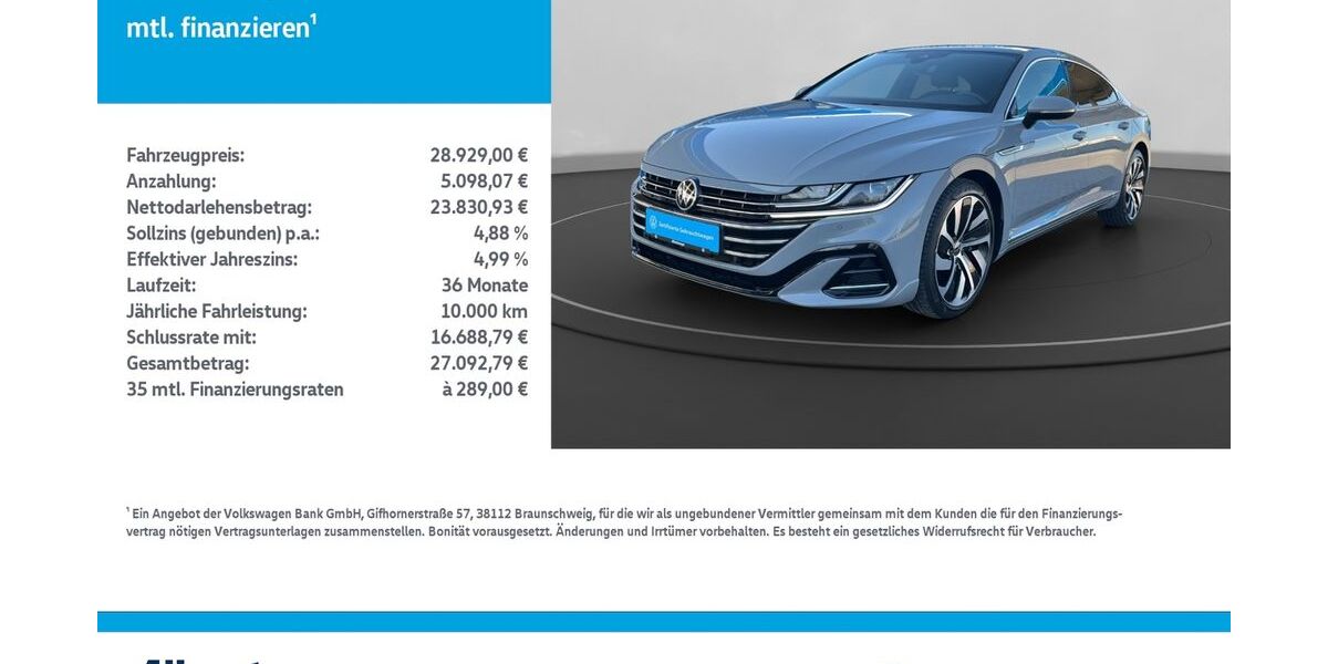 VW Arteon 68.551 km 27.878 &euro; Nordhausen 99734